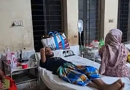 পঞ্চগড়ে সাপকে মেরে হাসপাতালে নিয়ে এলেন কামড় খাওয়া তরুণ